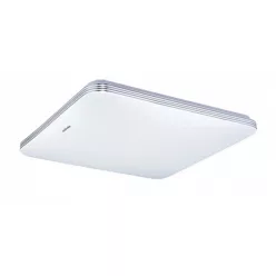   Strühm Adis 28 W-os 330x330 mm négyzet alakú mozgásérzékelővel ellátott natúr fehér mennyezeti lámpa IP44-es védettségű