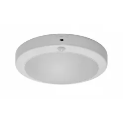   Strühm Lopez 18 W-os ø240 mm kerek natúr fehér mozgásérzékelős mennyezeti lámpa IP42-es védettségű