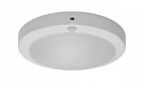 Strühm Lopez 18 W-os ø240 mm kerek natúr fehér mozgásérzékelős mennyezeti lámpa IP42-es védettségű