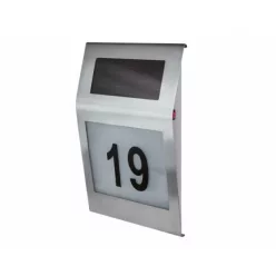   Strühm Numero Led 0 12W-os króm napelemes házszám világító lámpa