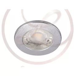   Strühm Fin Led IP44 3 W-os süllyesztett natúr fehér ezüst színű kör alakú LED-es mennyezetlámpa