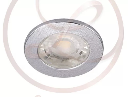 Strühm Fin Led IP44 3 W-os süllyesztett natúr fehér ezüst színű kör alakú LED-es mennyezetlámpa