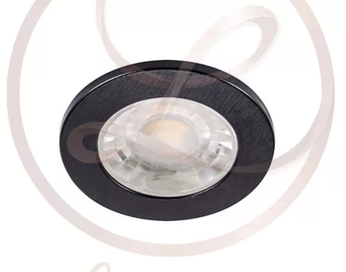 Strühm Fin Led IP44 3 W-os süllyesztett natúr fehér fekete színű kör alakú LED-es mennyezetlámpa