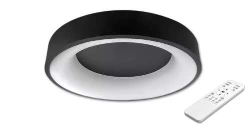 MasterLED Galaxis Nova 54 W-os 40x8 cm fekete LED távirányítós mennyezeti lámpa