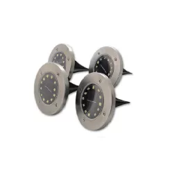   MasterLED Földbe szúrható 1 W-os kerek napelemes lámpa 12 SMD
