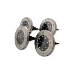   MasterLED Földbe szúrható 0 8 W-os kerek napelemes lámpa 8 SMD