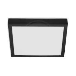   MasterLED Solen 270x270 mm négyzet alakú fekete mennyezeti lámpa 2xE27 foglalattal