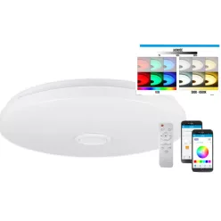   MasterLED Erik 72 W-os 490 mm fehér RGBW LED távirányítós mennyezeti lámpa