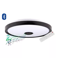   MasterLED Cosmo 72 W-os 500 mm fekete RGBW LED távirányítós mennyezeti lámpa