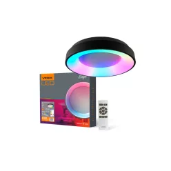   Videx EDGE 72 W-os RGB fekete távirányítós mennyezeti lámpa