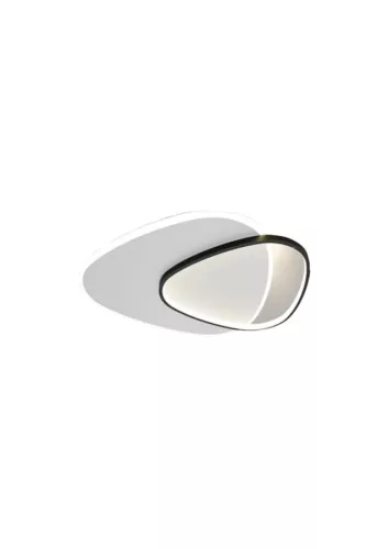 Stone Seine 48W-os 490x400mm 3000-6500K fekete-fehér színű távirányítós mennyezeti lámpa