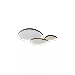   Stone Loire 110W-os 1150x750mm 3000-6500K fekete színű távirányítós mennyezeti lámpa