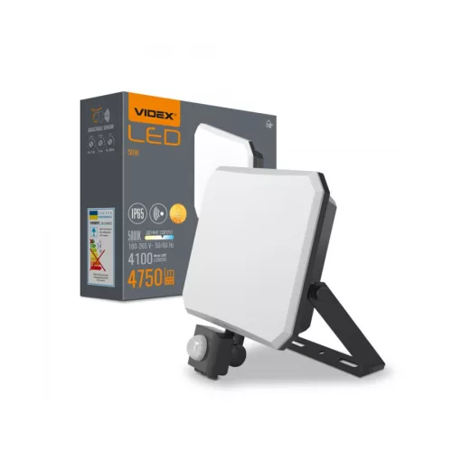 Videx 30 W-os LED reflektor mozgásérzékelővel 2850lm 5000K