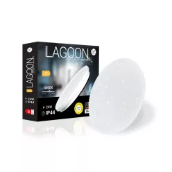   Lagoon Skinande 24 W-os ø320 mm kerek natúr fehér mennyezeti lámpa IP44-es védettségű