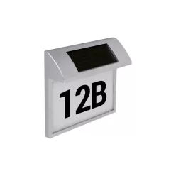   Strühm Led 0 18W-os króm napelemes házszám világító lámpa