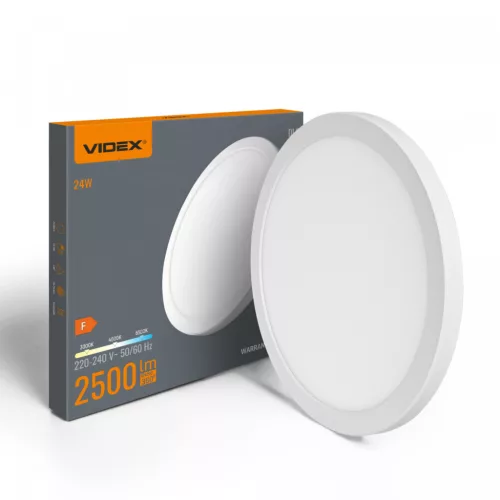 VIDEX DL6R LED Mennyezeti Lámpa 24W 3000K-4000K-6500K 220V Fehér