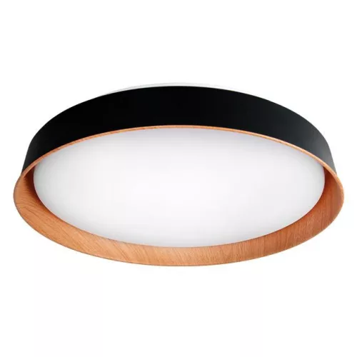 MasterLED XUDO 54W 3000-6500K 400x85 mm fekete/tölgy színű mennyezeti lámpa távirányítóval