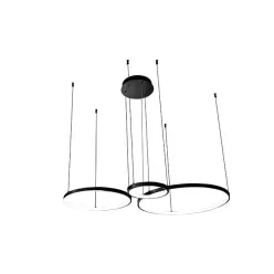MasterLED Hodo LED csillár 20/40/60cm 77W fekete