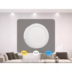  LED panel falon kívüli 12W / PRSF / SMD / 3000K - 4000K - 6000K / WH - LPL333