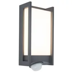   LUTEC 5193002118 QUBO Fali Lámpa Mozgásérzékelővel Antracit LED IP44