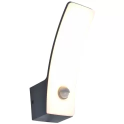   LUTEC 5203902335 KILO Fali Lámpa Mozgásérzékelővel Szürke LED IP44