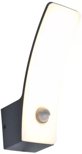 LUTEC 5203902335 KILO Fali Lámpa Mozgásérzékelővel Szürke LED IP44