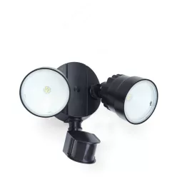   LUTEC 7622104330 SHRIMP Fali Lámpa Mozgásérzékelővel Fekete LED IP44