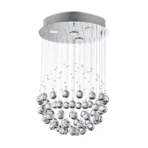 függesztett lámpa króm színű vázzal és fém testtel beltéri használatra luxera-62413 - moretti.hu