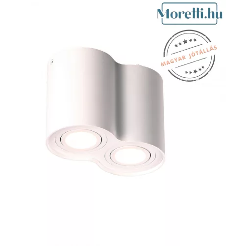 mennyezeti lámpa fehér színű vázzal és fém testtel beltéri használatra maxlight-c0085 - moretti.hu
