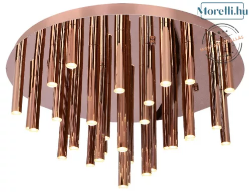 mennyezeti lámpa réz színű vázzal és fém testtel beltéri használatra maxlight-c0093d - moretti.hu