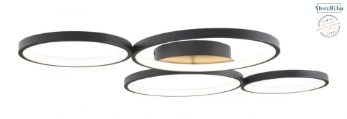 mennyezeti lámpa fekete színű vázzal és alumínium testtel beltéri használatra maxlight-c0200 - moretti.hu