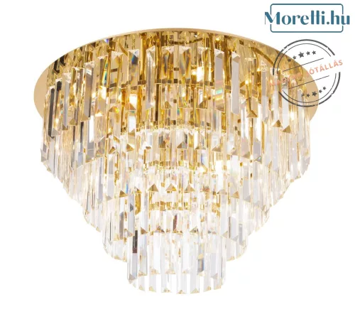 mennyezeti lámpa arany színű vázzal és üveg testtel beltéri használatra maxlight-c0206 - moretti.hu