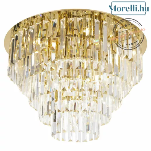 mennyezeti lámpa arany színű vázzal és üveg testtel beltéri használatra maxlight-c0224 - moretti.hu