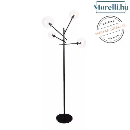 állólámpa fekete színű vázzal és fém testtel beltéri használatra maxlight-f0051 - moretti.hu