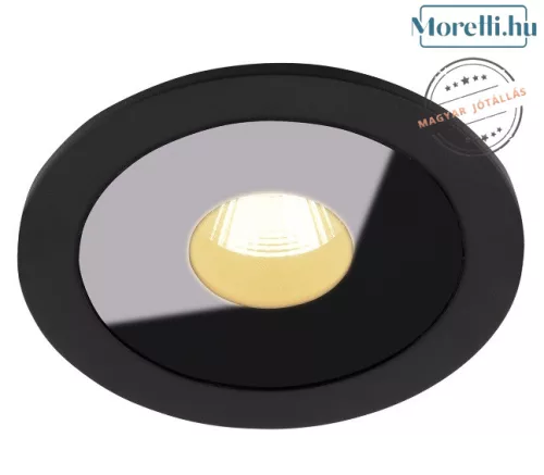 fürdőszobai beépíthető lámpa fekete színű vázzal és fém testtel beltéri használatra maxlight-h0088 - moretti.hu
