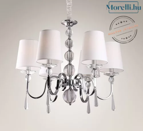 csillár króm színű vázzal és üveg testtel beltéri használatra maxlight-p0109 - moretti.hu