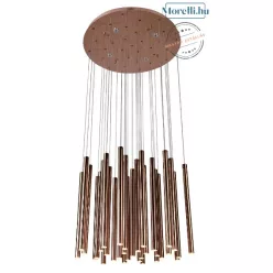 függesztett lámpa réz színű vázzal és fém testtel beltéri használatra maxlight-p0174d - moretti.hu
