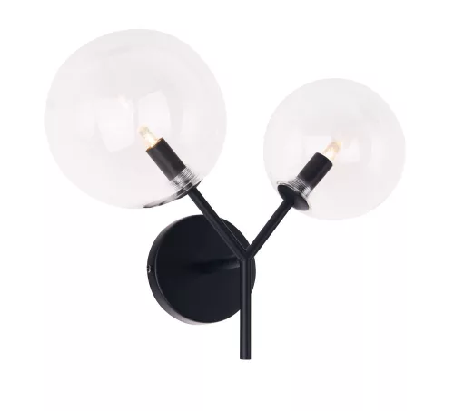 fali lámpa fekete színű vázzal és fém testtel beltéri használatra maxlight-w0277 - moretti.hu