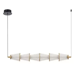   MILAGRO ML1821 SANSA Modern Led Függesztett Lámpa Fekete, Sárgaréz LED IP20