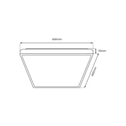   Milagro QUADRO ML7928 Süllyesztett mennyezeti lámpa 1x38W/LED 3000K-6000K 4000lm IP20
