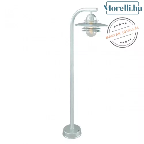 kültéri állólámpa galvanizált színű vázzal és fém testtel kerti használatra norlys-245ga - moretti.hu