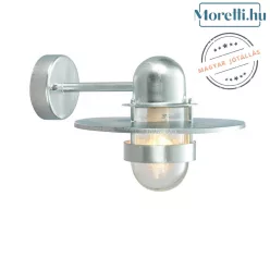 kültéri fali lámpa galvanizált színű vázzal és fém testtel kerti használatra norlys-270ga - moretti.hu