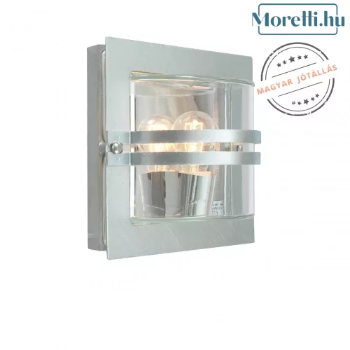 kültéri fali lámpa galvanizált színű vázzal és fém testtel kerti használatra norlys-650ga - moretti.hu