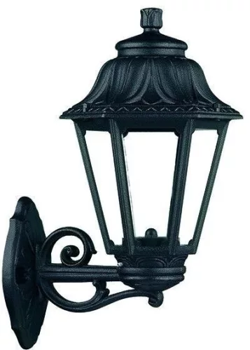 NOVOLUX 150B-G05X1A-02 INDURA MINI Klasszikus Kültéri Fali Lámpa Fekete, Átlátszó E27 IP55