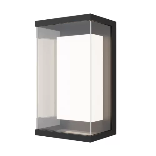 O021WL-L10B3K Baker Street Alumínium Fali Lámpa Fekete Színű LED 10 W 3000 Kelvin 420 Lumen IP54