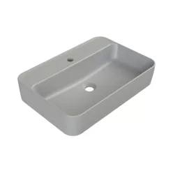   CeraStyle HERA - PULTRA ültethető - Top Counter - porcelán mosdó - MATT SZÜRKE - 60 x 42 cm