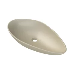   CeraStyle OLIVE - PULTRA ültethető - Top Counter - porcelán mosdó - MATT BÉZS - 60 x 35 cm