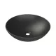 CeraStyle ZERO - PULTRA ültethető - Top Counter - porcelán mosdó - O - MATT FEKETE - Ø 46 cm