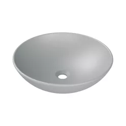   CeraStyle ZERO - PULTRA ültethető - Top Counter - porcelán mosdó - O - MATT SZÜRKE - Ø 46 cm