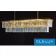 ELDLUX ELDICICLE kristály üveg csillár E14×24 L1800x340x380mm arany